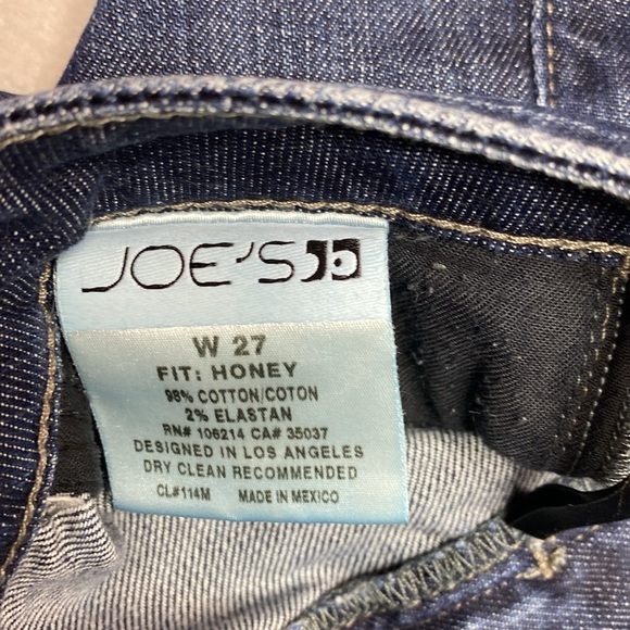 Joe's Honey dark wash blue jeans size 27 - Picture 3 of 13